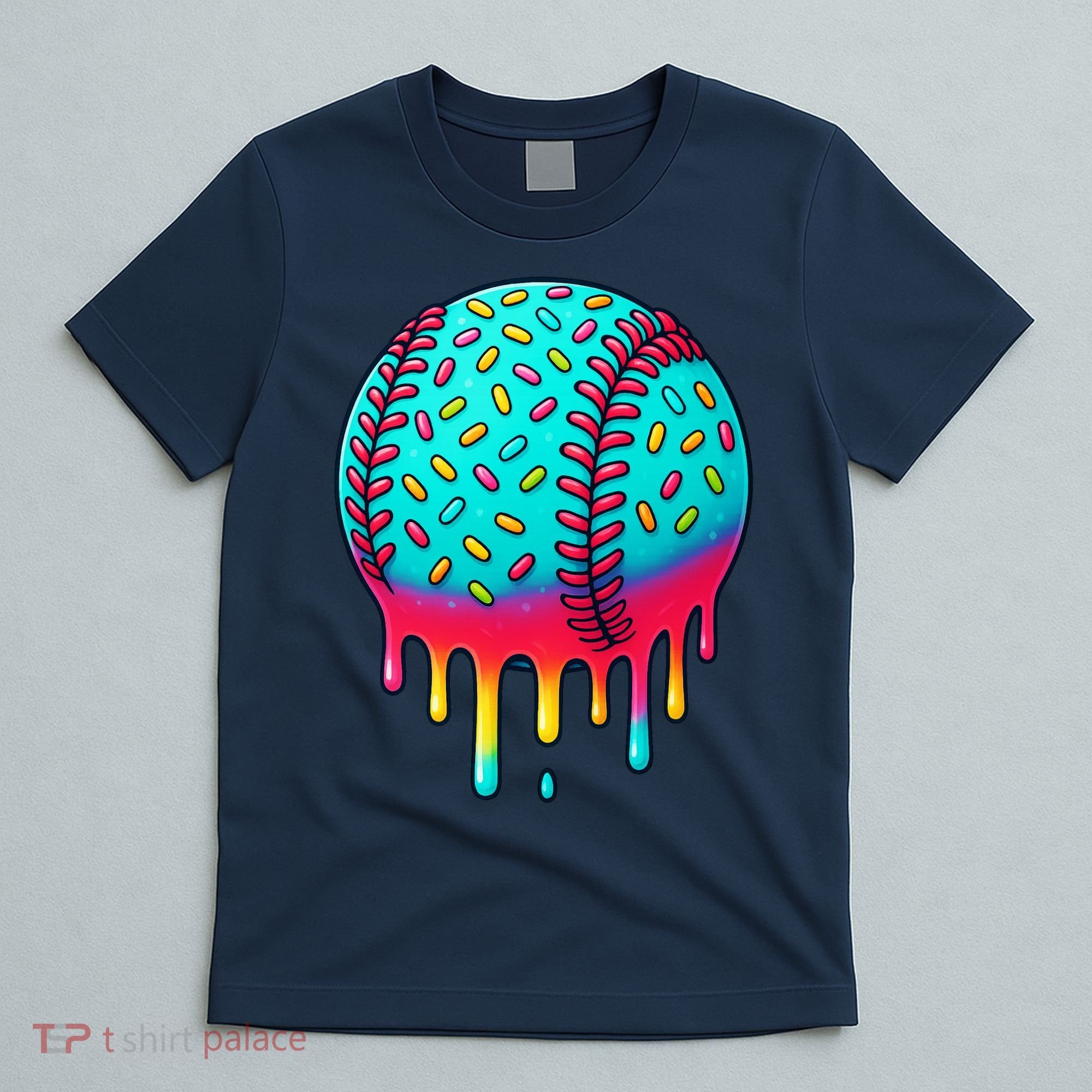 Ice Cream Drip Baseball Stuff Baseball T-Shirt