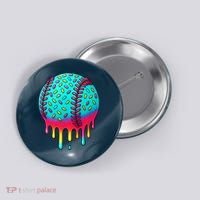 Ice Cream Drip Baseball Stuff Baseball Button thumb 0
