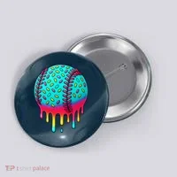 Ice Cream Drip Baseball Stuff Baseball Button thumb 0