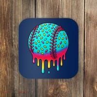 Ice Cream Drip Baseball Stuff Baseball Coaster thumb 0