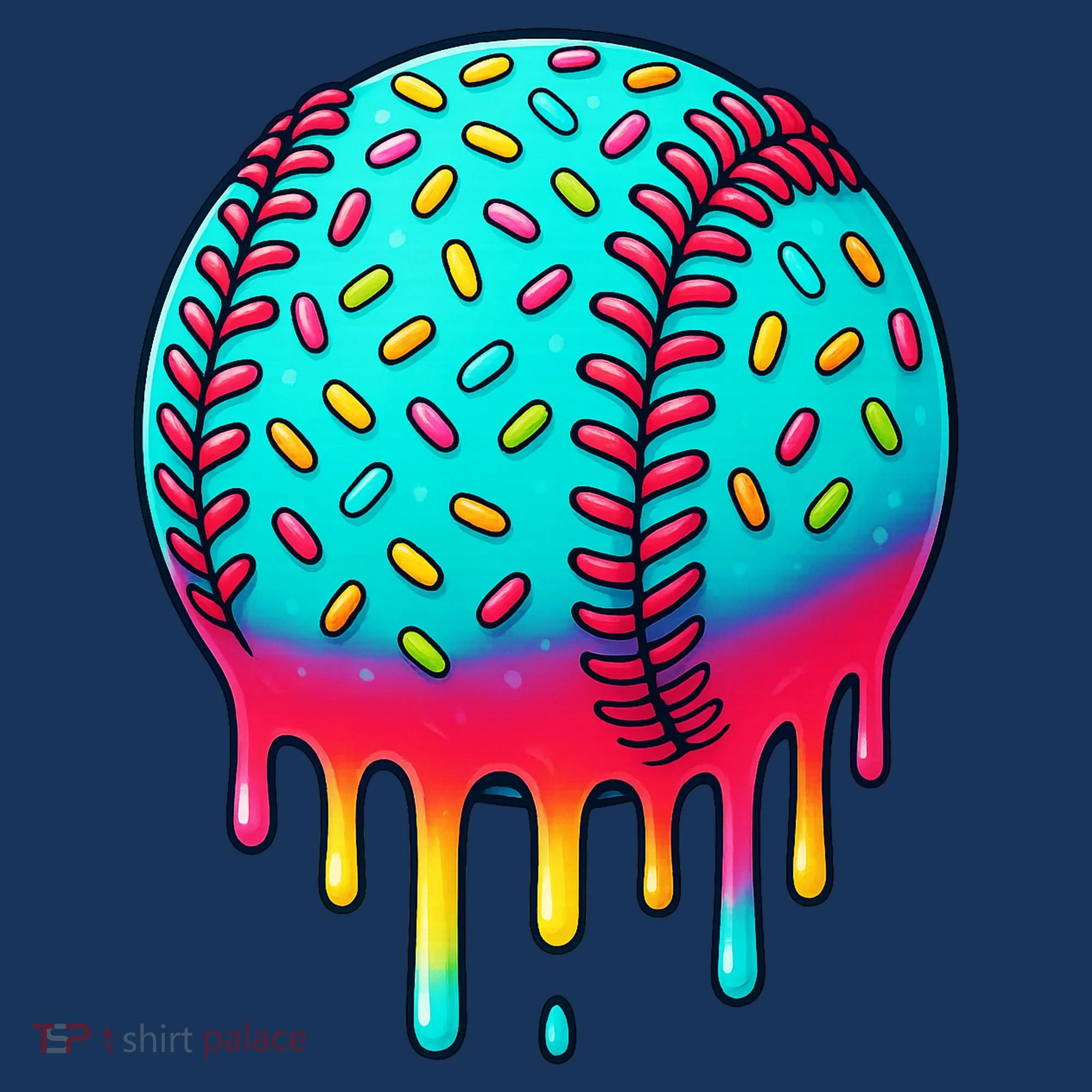 Ice Cream Drip Baseball Stuff Baseball Mousepad