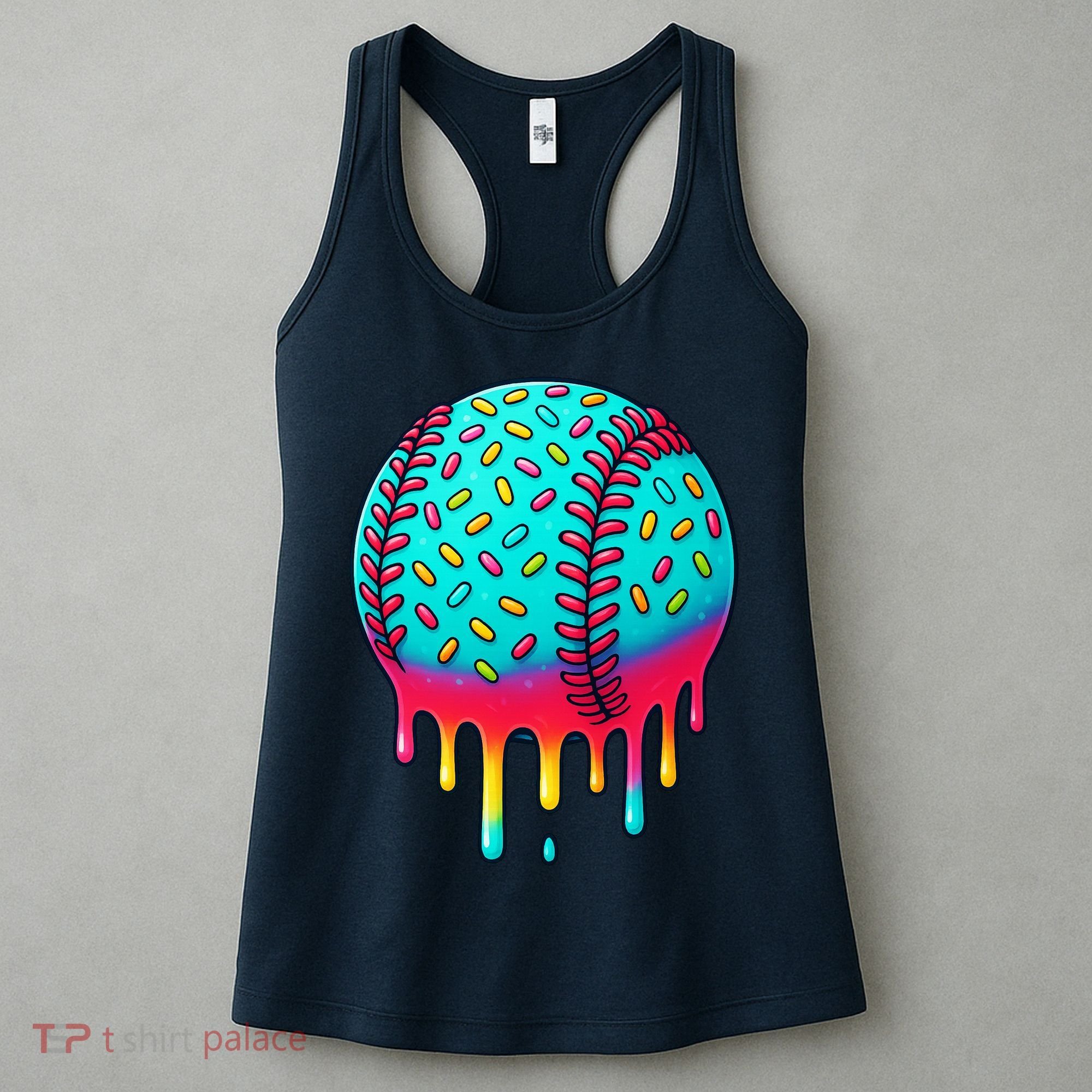 Ice Cream Drip Baseball Stuff Baseball Women's Tank Top