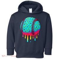 Ice Cream Drip Baseball Stuff Baseball Toddler Hoodie thumb 0
