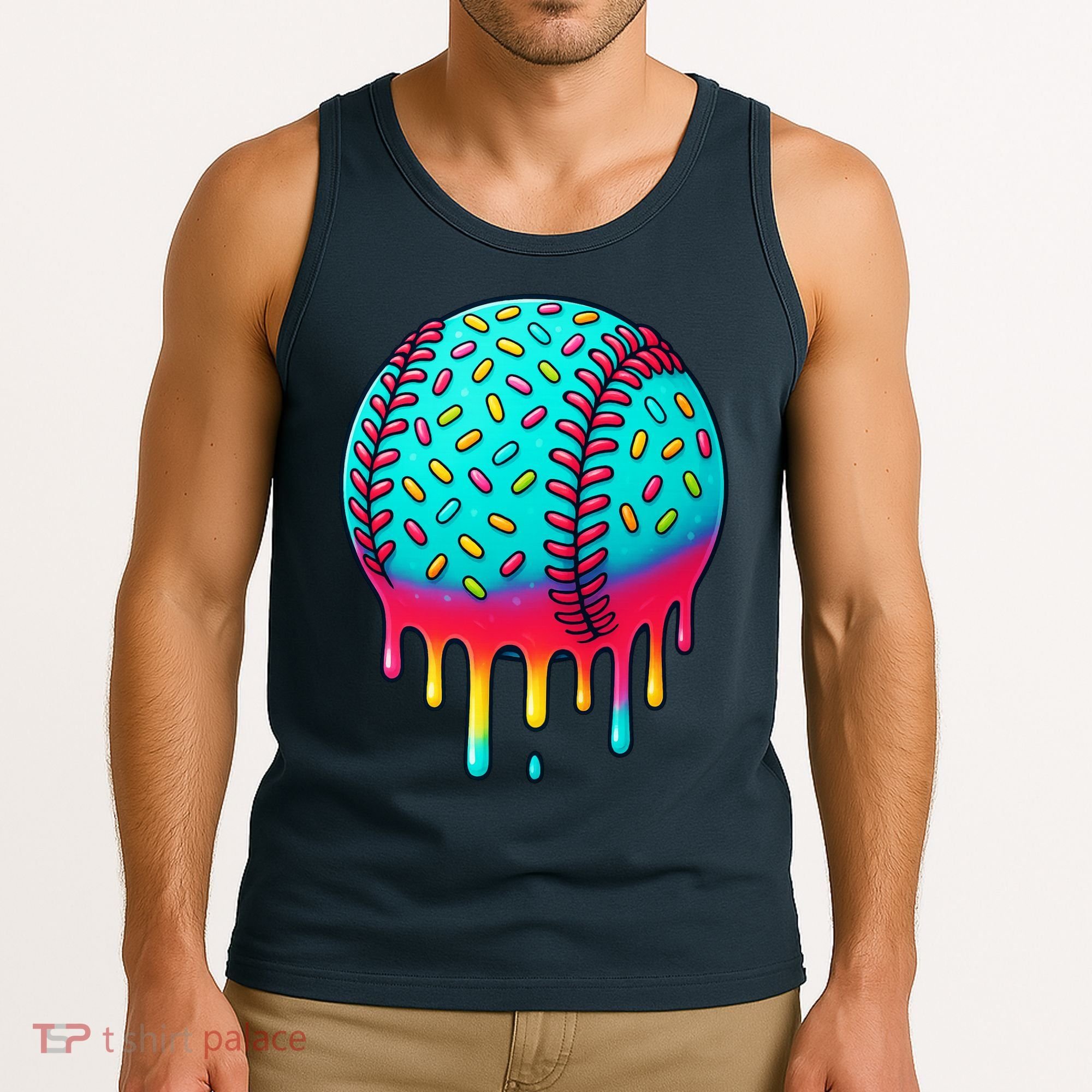 Ice Cream Drip Baseball Stuff Baseball Tank Top