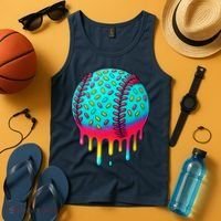 Ice Cream Drip Baseball Stuff Baseball Tank Top thumb 4