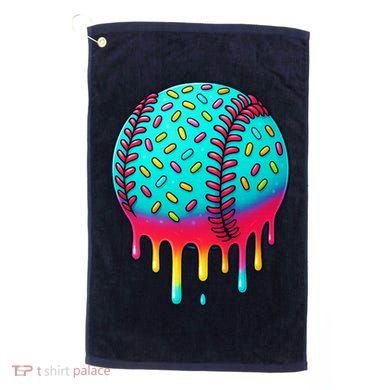 Ice Cream Drip Baseball Stuff Baseball Golf Towel