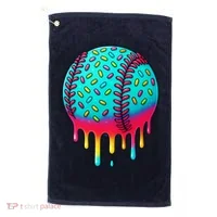Ice Cream Drip Baseball Stuff Baseball Golf Towel thumb 0