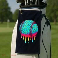 Ice Cream Drip Baseball Stuff Baseball Golf Towel thumb 2