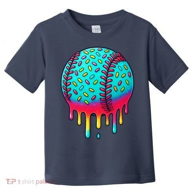 Ice Cream Drip Baseball Stuff Baseball Toddler T-Shirt