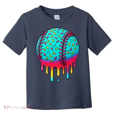 Ice Cream Drip Baseball Stuff Baseball Toddler T-Shirt