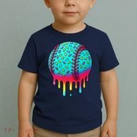 Ice Cream Drip Baseball Stuff Baseball Toddler T-Shirt thumb 2