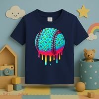 Ice Cream Drip Baseball Stuff Baseball Toddler T-Shirt thumb 3
