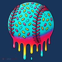 Ice Cream Drip Baseball Stuff Baseball Women's Long Sleeve Shirt thumb 2