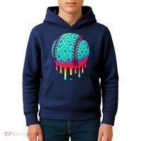 Ice Cream Drip Baseball Stuff Baseball Kids Hoodie thumb 4