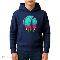 Ice Cream Drip Baseball Stuff Baseball Kids Hoodie thumb 4