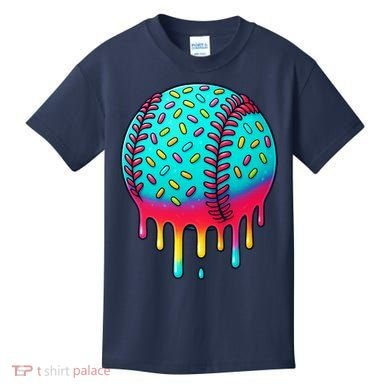 Ice Cream Drip Baseball Stuff Baseball Kids T-Shirt