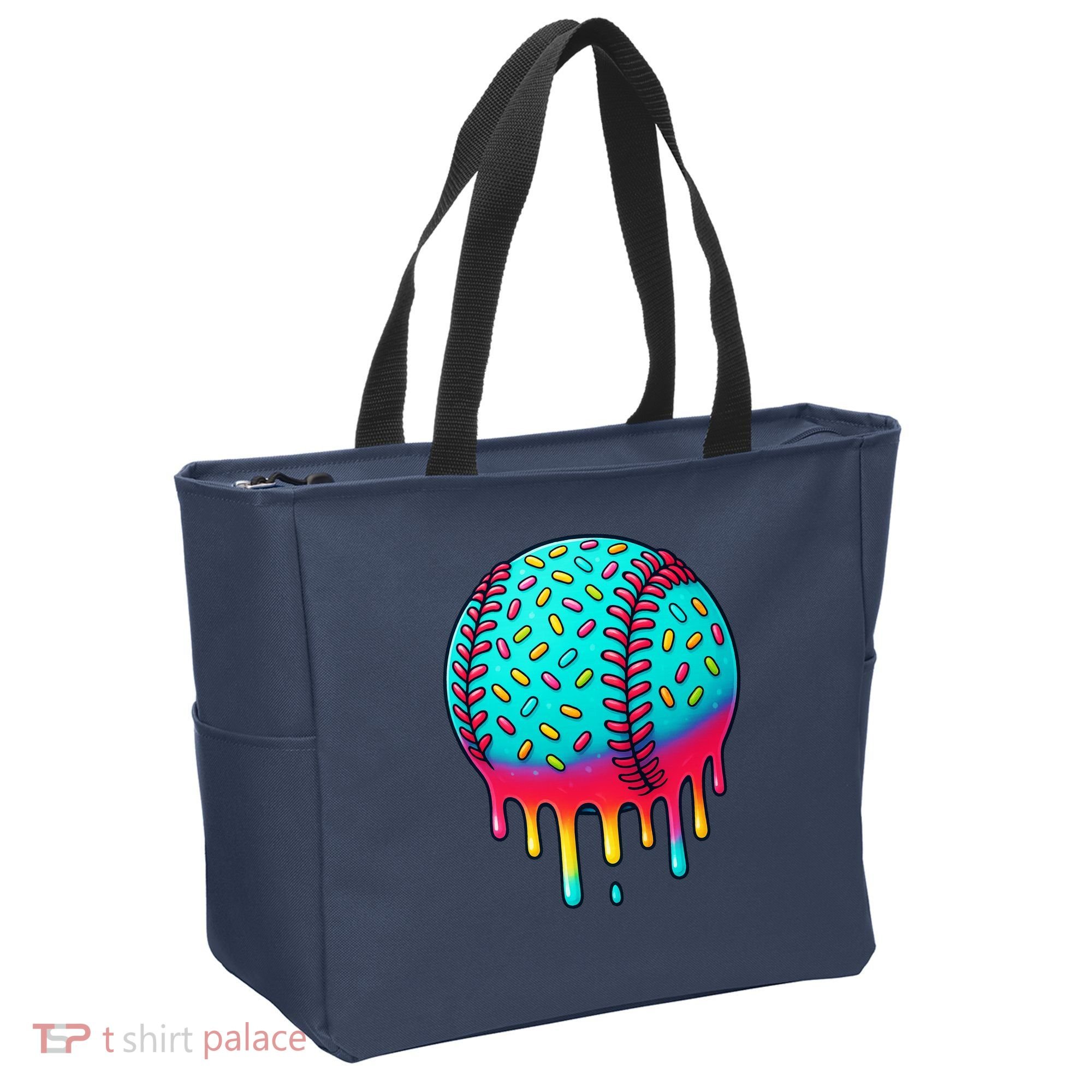 Ice Cream Drip Baseball Stuff Baseball Tote Bag
