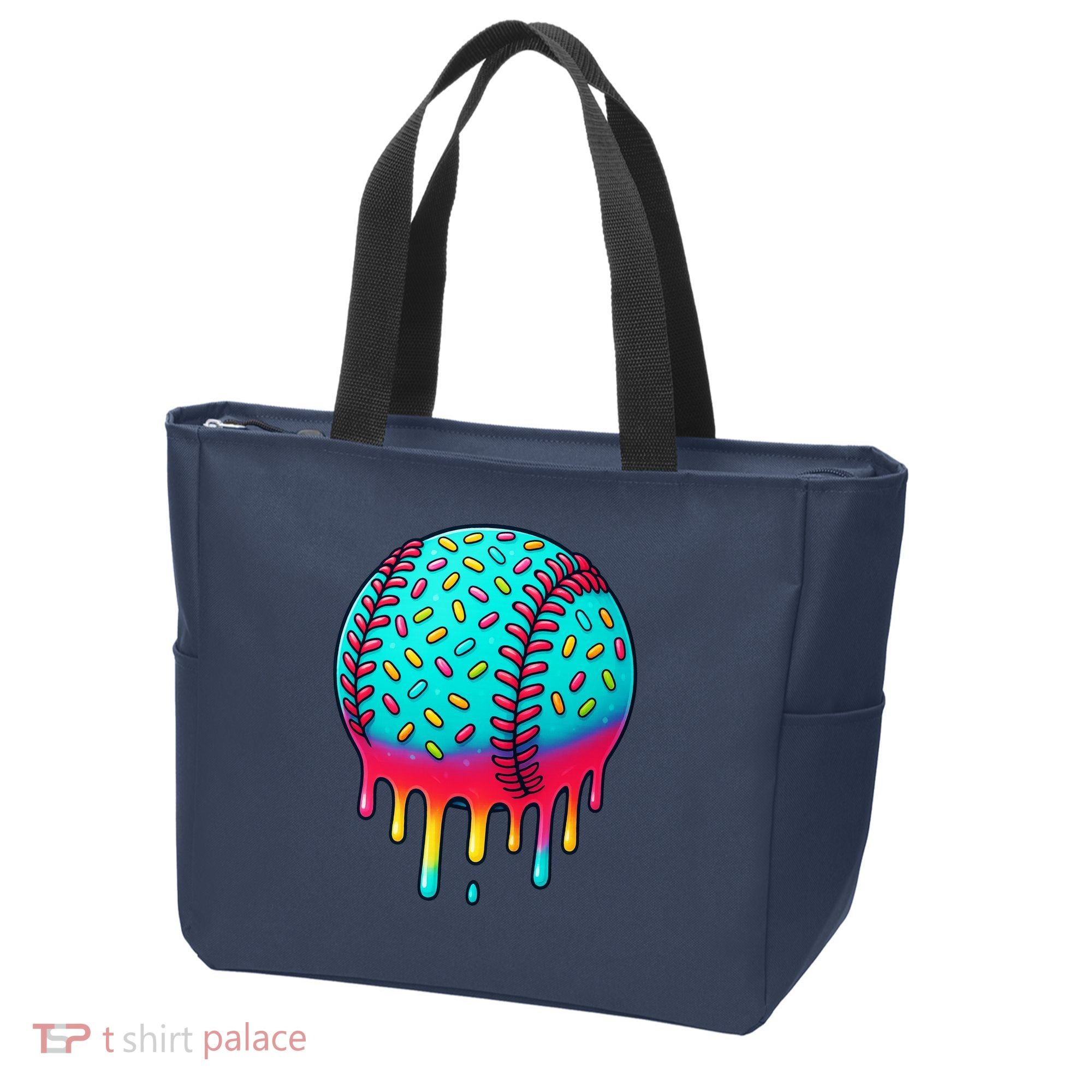 Ice Cream Drip Baseball Stuff Baseball Tote Bag