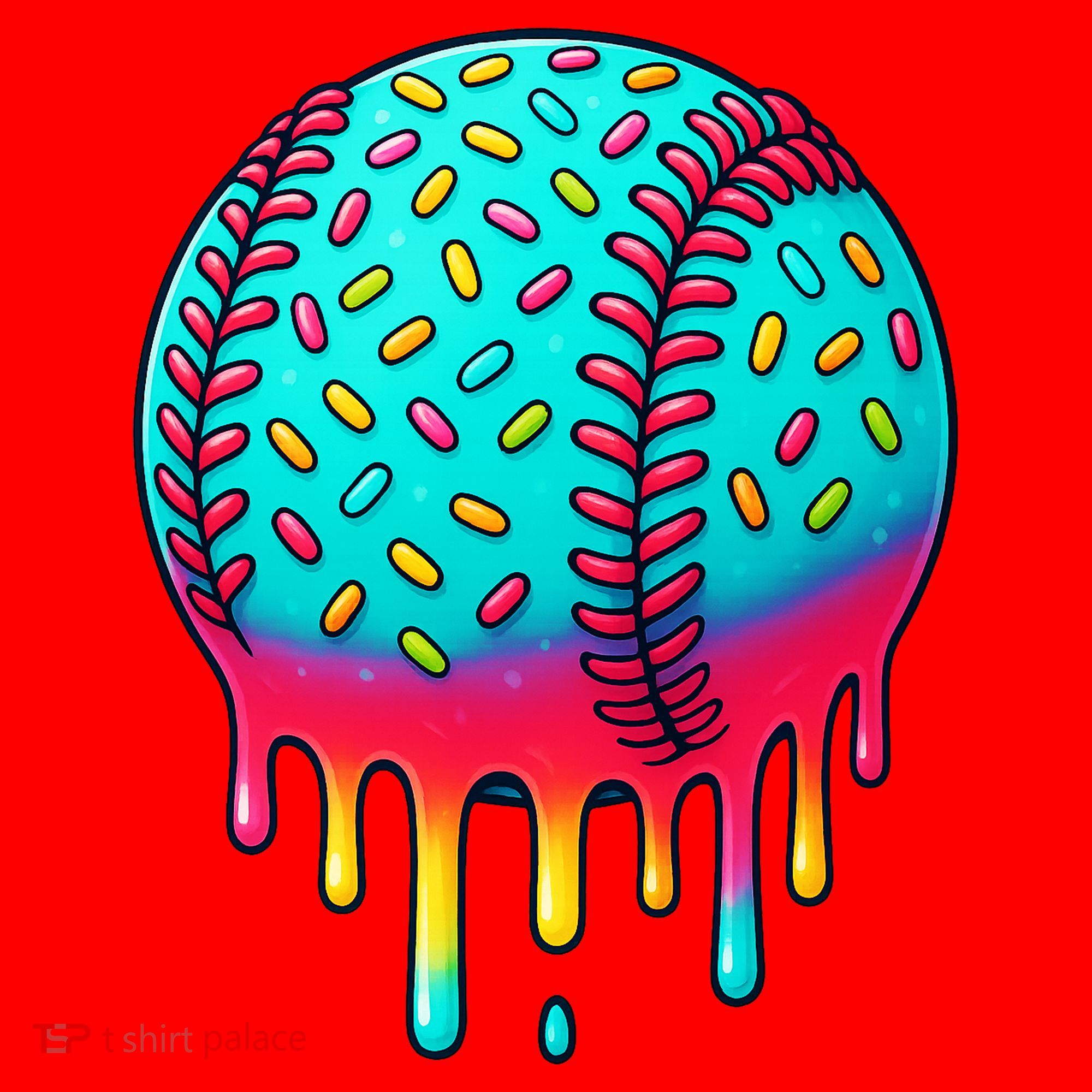 Ice Cream Drip Baseball Stuff Baseball Santa Hat