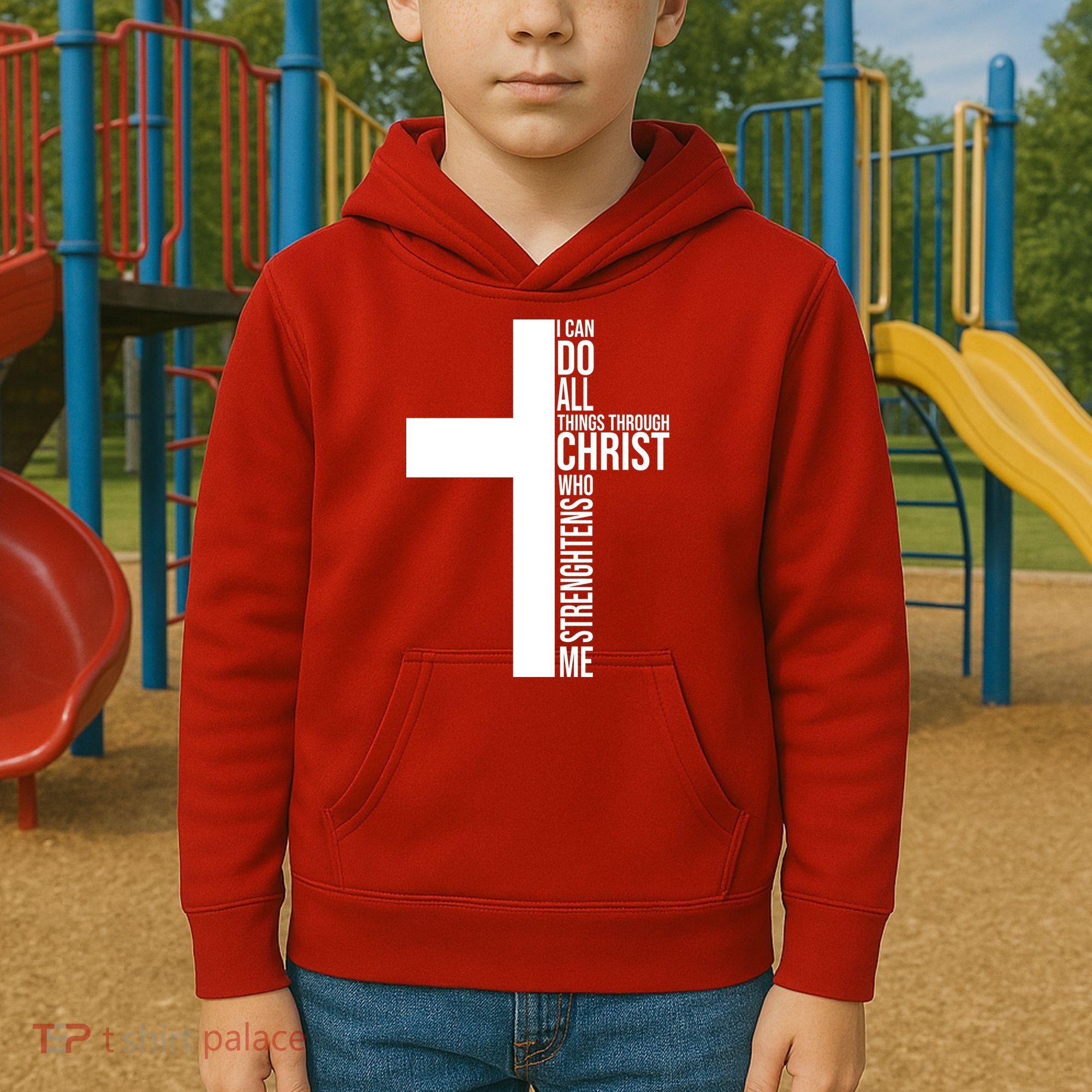 I Can Do All Things Through Christ Who Strengthens Me Kids Hoodie