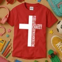 I Can Do All Things Through Christ Who Strengthens Me Kids T-Shirt thumb 3