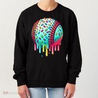 Ice Cream Drip Baseball Stuff Baseball Drip Women's Sweatshirt thumb 0