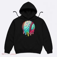 Ice Cream Drip Baseball Stuff Baseball Drip Hoodie thumb 0