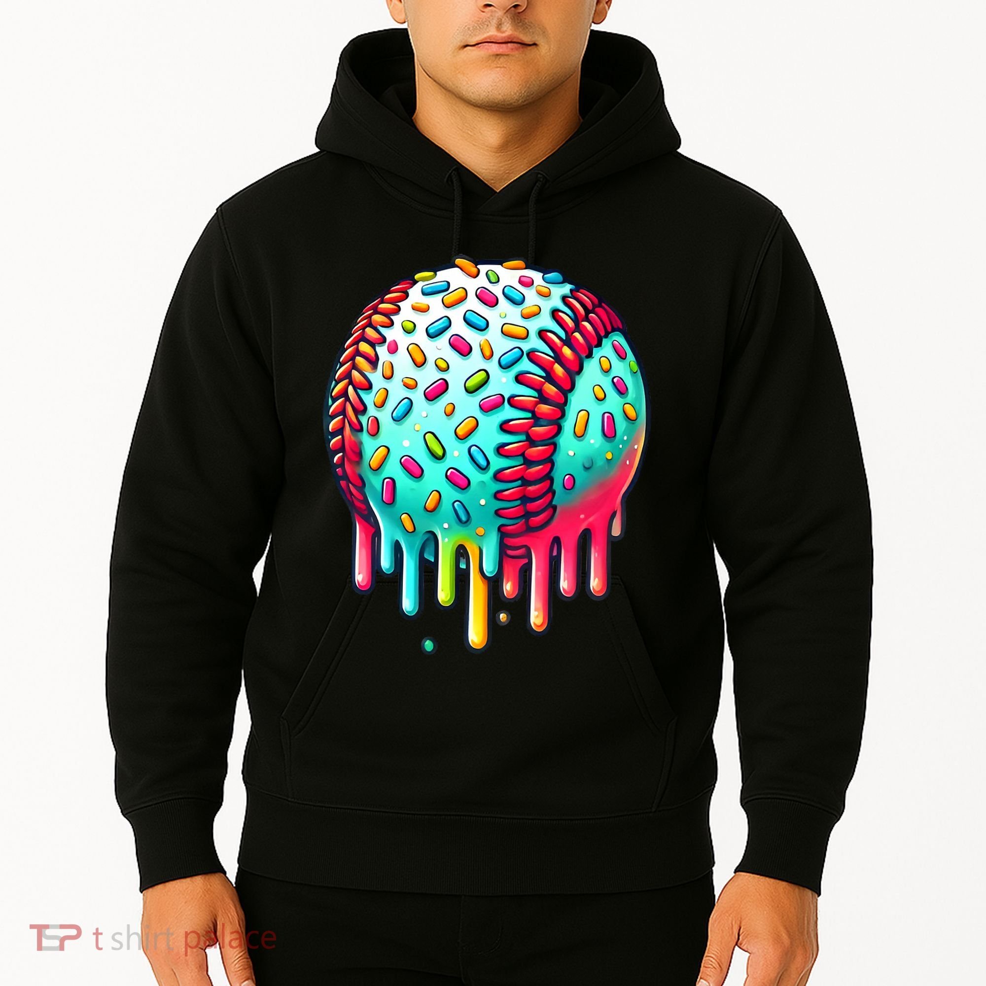 Ice Cream Drip Baseball Stuff Baseball Drip Hoodie