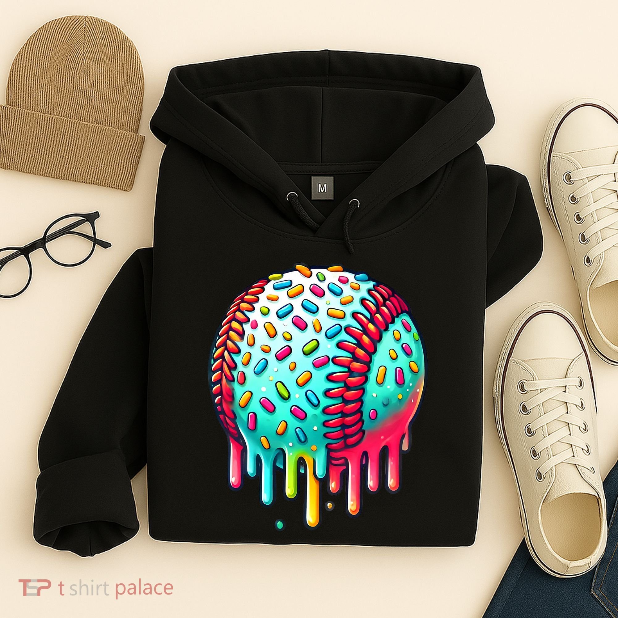 Ice Cream Drip Baseball Stuff Baseball Drip Hoodie