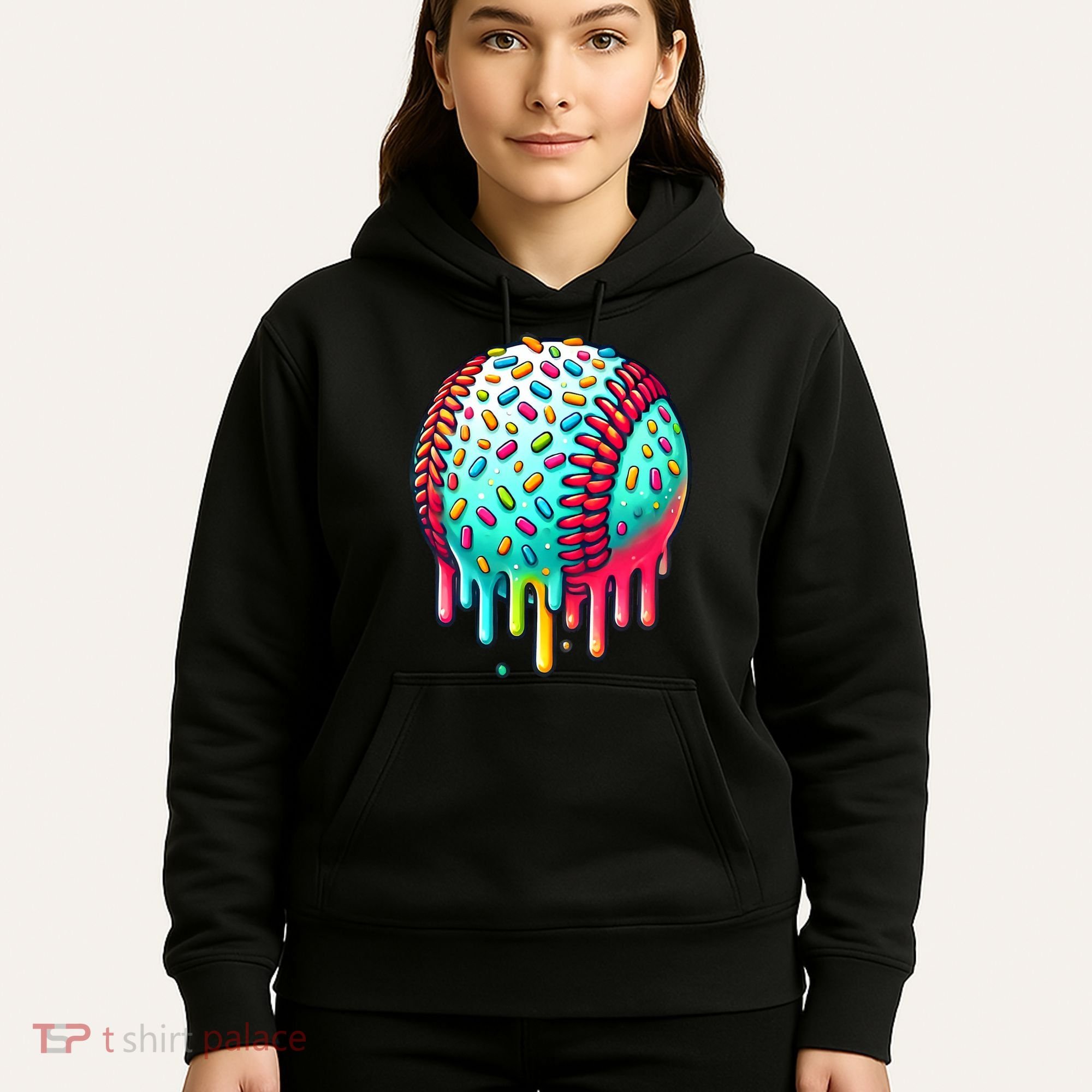 Ice Cream Drip Baseball Stuff Baseball Drip Hoodie