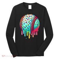 Ice Cream Drip Baseball Stuff Baseball Drip Long Sleeve Shirt thumb 0