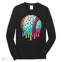 Ice Cream Drip Baseball Stuff Baseball Drip Long Sleeve Shirt thumb 0