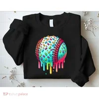 Ice Cream Drip Baseball Stuff Baseball Drip Sweatshirt thumb 2