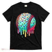 Ice Cream Drip Baseball Stuff Baseball Drip T-Shirt thumb 0