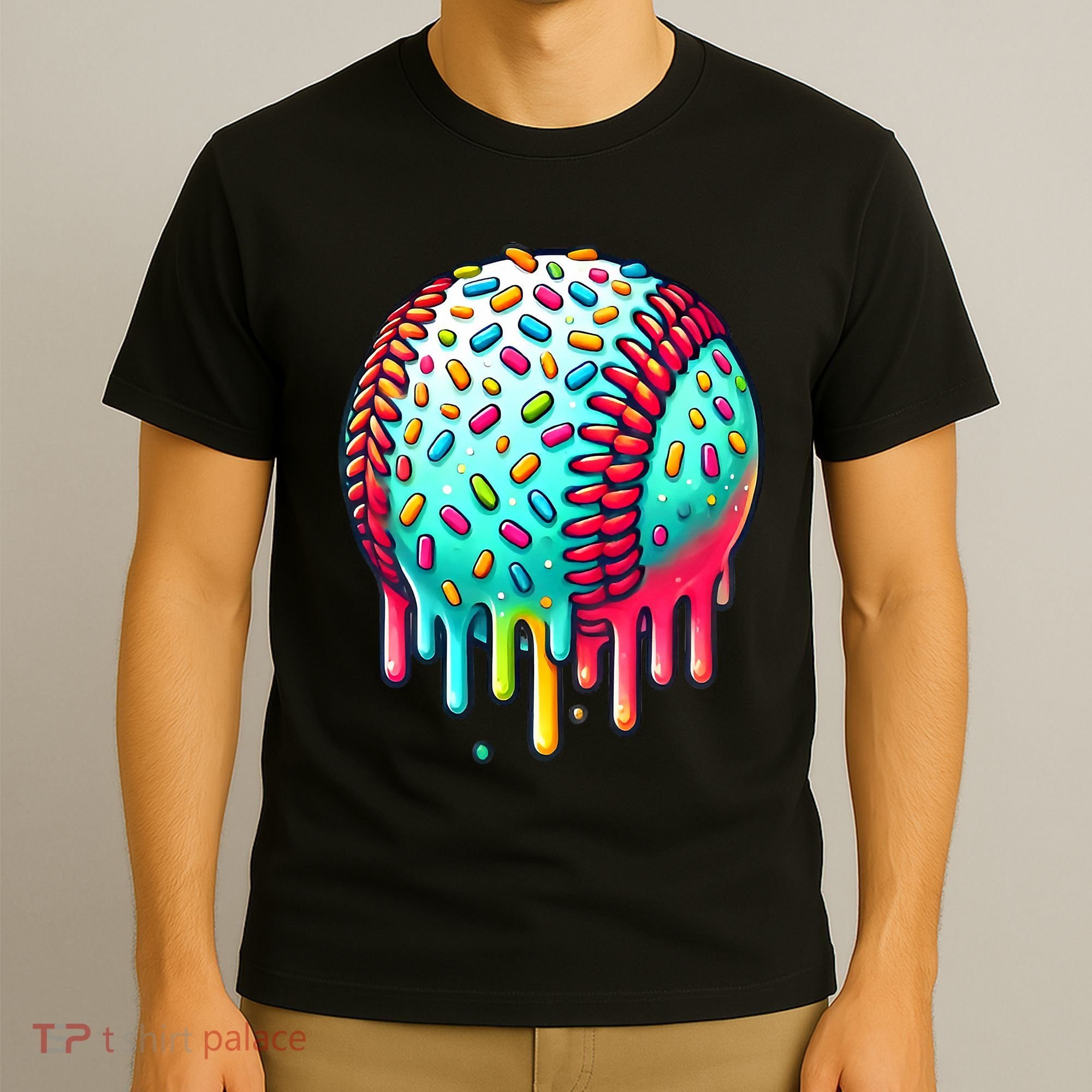 Ice Cream Drip Baseball Stuff Baseball Drip T-Shirt