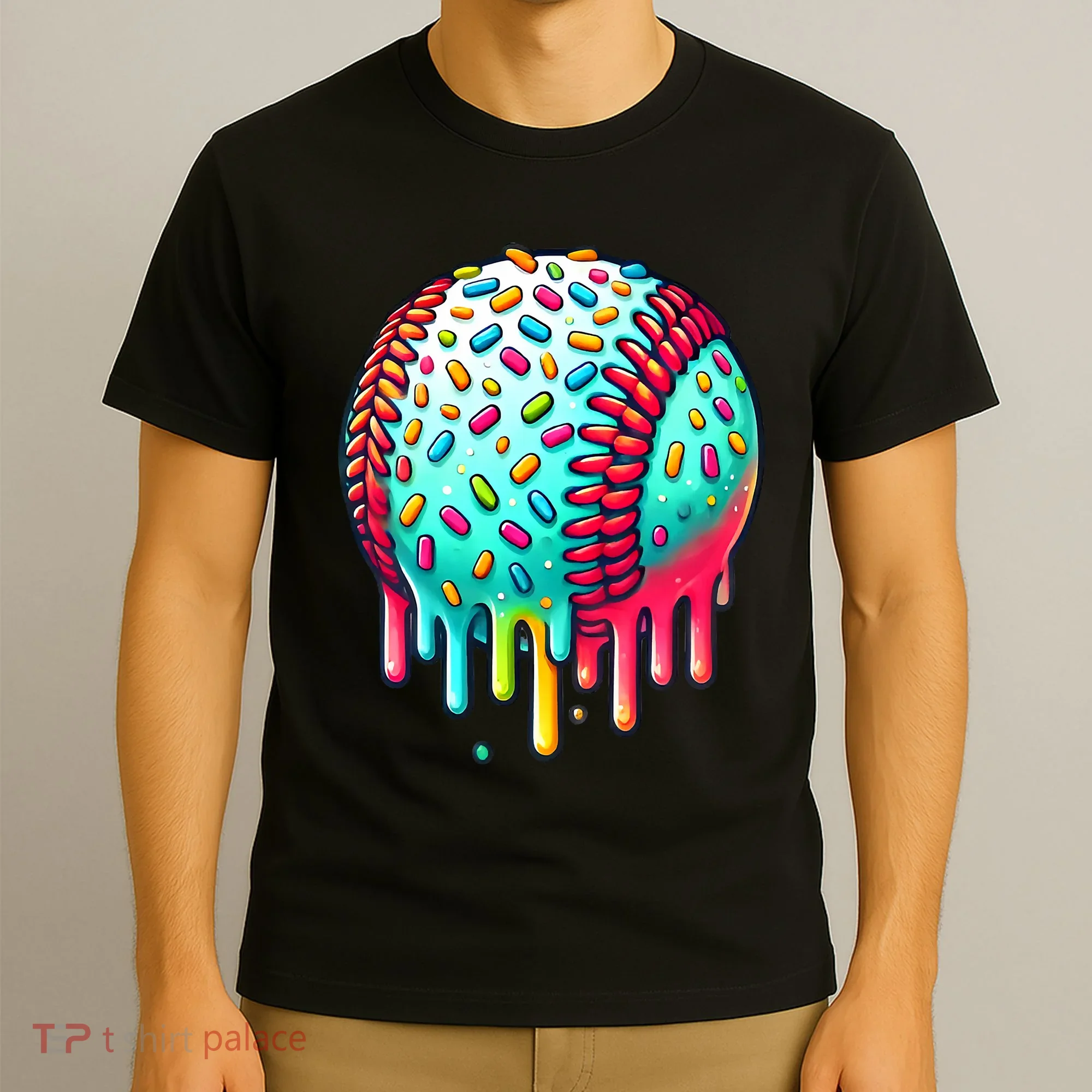 Ice Cream Drip Baseball Stuff Baseball Drip T-Shirt