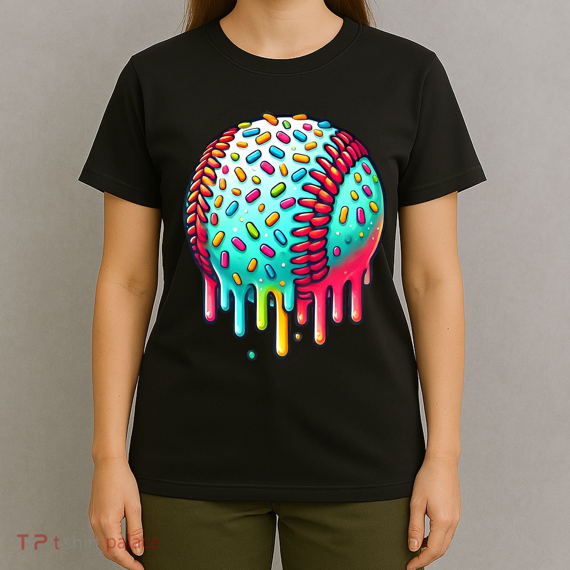 Ice Cream Drip Baseball Stuff Baseball Drip T-Shirt