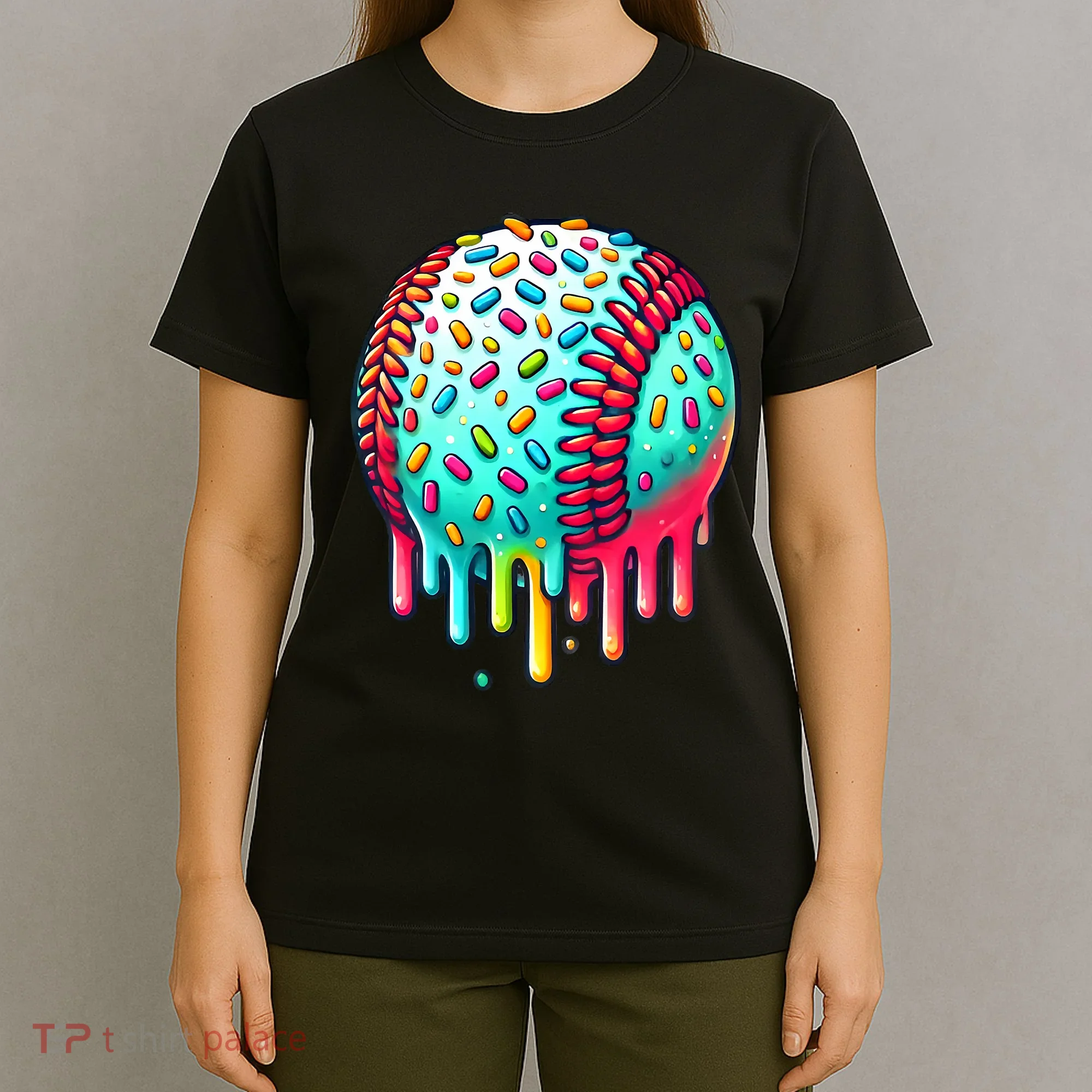 Ice Cream Drip Baseball Stuff Baseball Drip T-Shirt