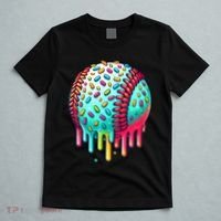 Ice Cream Drip Baseball Stuff Baseball Drip T-Shirt thumb 5