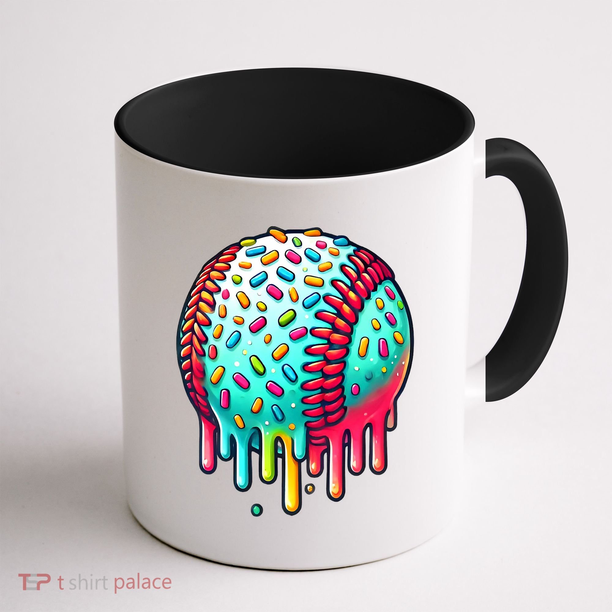Ice Cream Drip Baseball Stuff Baseball Drip Coffee Mug