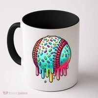 Ice Cream Drip Baseball Stuff Baseball Drip Coffee Mug thumb 0