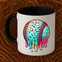 Ice Cream Drip Baseball Stuff Baseball Drip Coffee Mug thumb 2