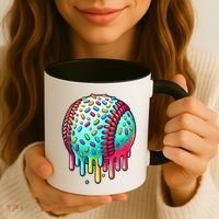 Ice Cream Drip Baseball Stuff Baseball Drip Coffee Mug thumb 3