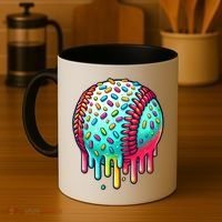 Ice Cream Drip Baseball Stuff Baseball Drip Coffee Mug thumb 4