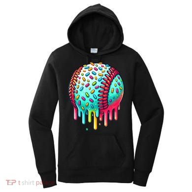 Ice Cream Drip Baseball Stuff Baseball Drip Women's Hoodie