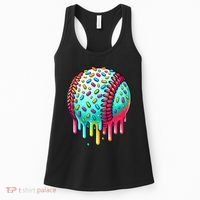 Ice Cream Drip Baseball Stuff Baseball Drip Women's Tank Top thumb 0