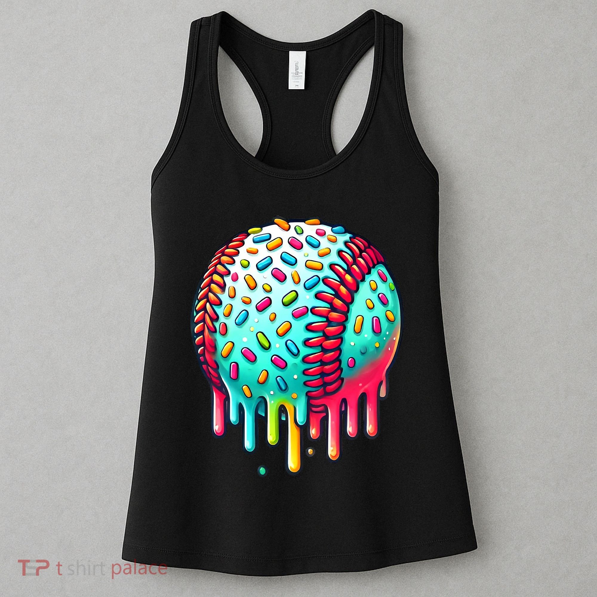 Ice Cream Drip Baseball Stuff Baseball Drip Women's Tank Top