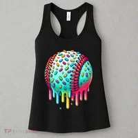 Ice Cream Drip Baseball Stuff Baseball Drip Women's Tank Top thumb 3