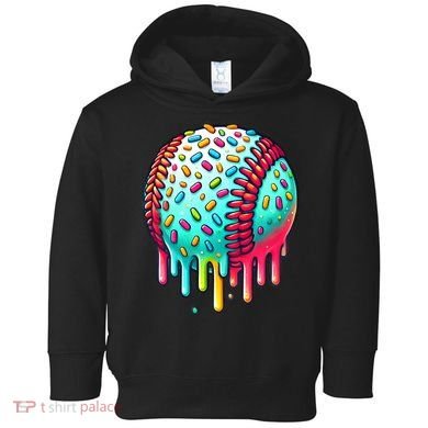 Ice Cream Drip Baseball Stuff Baseball Drip Toddler Hoodie