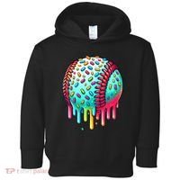 Ice Cream Drip Baseball Stuff Baseball Drip Toddler Hoodie thumb 0